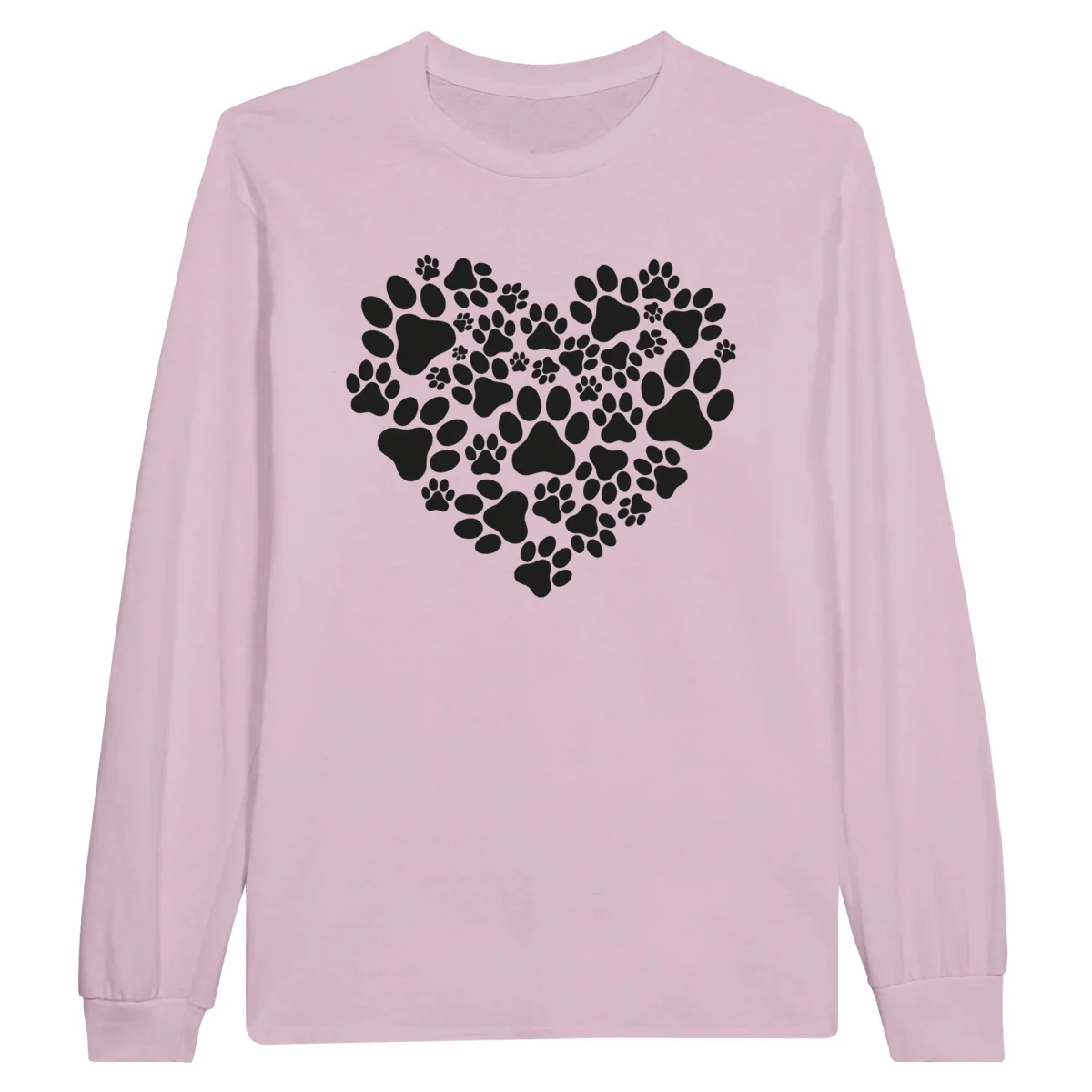 Långärmad unisex tröja - Tassar svart
