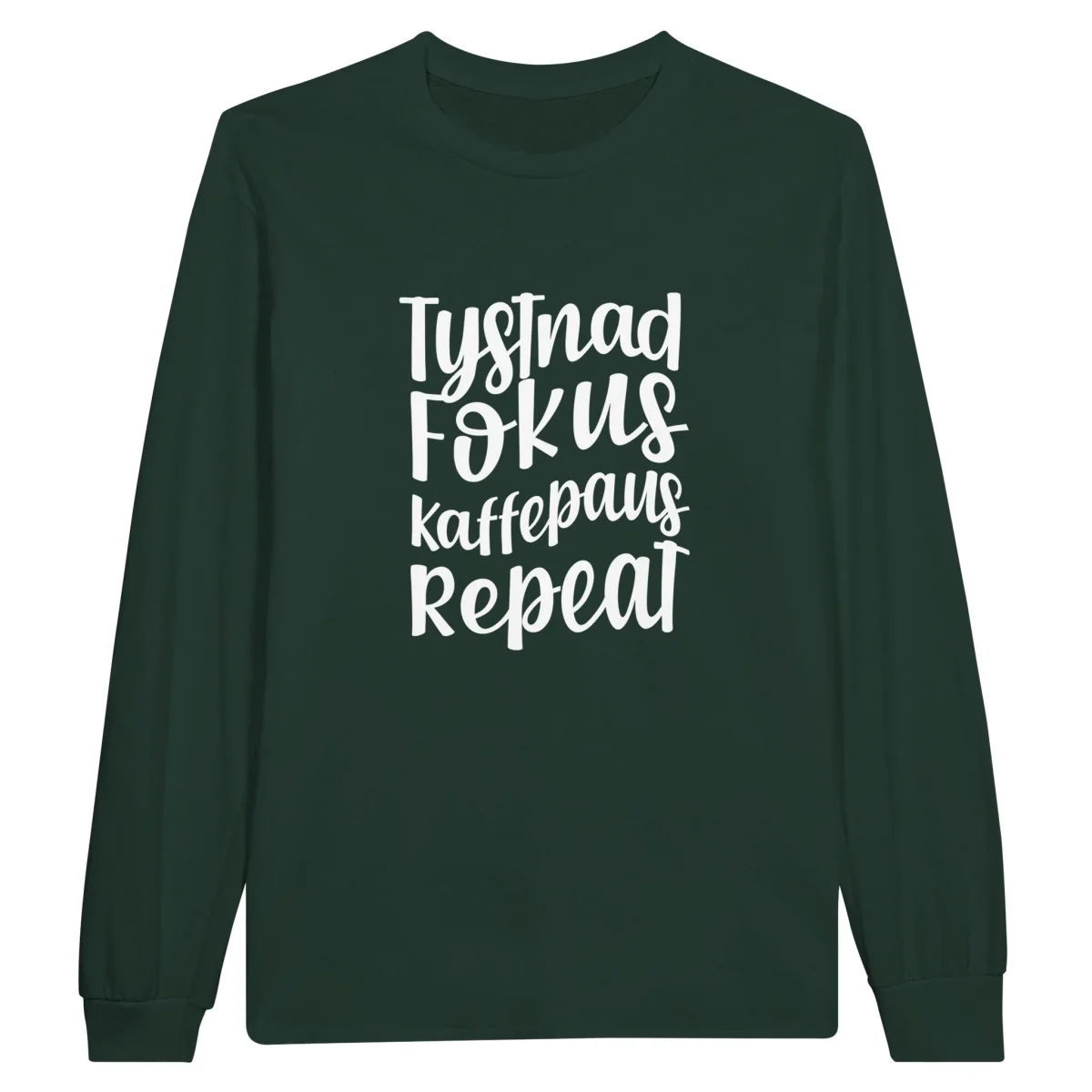 Långärmad unisex tröja - Kaffepaus vit