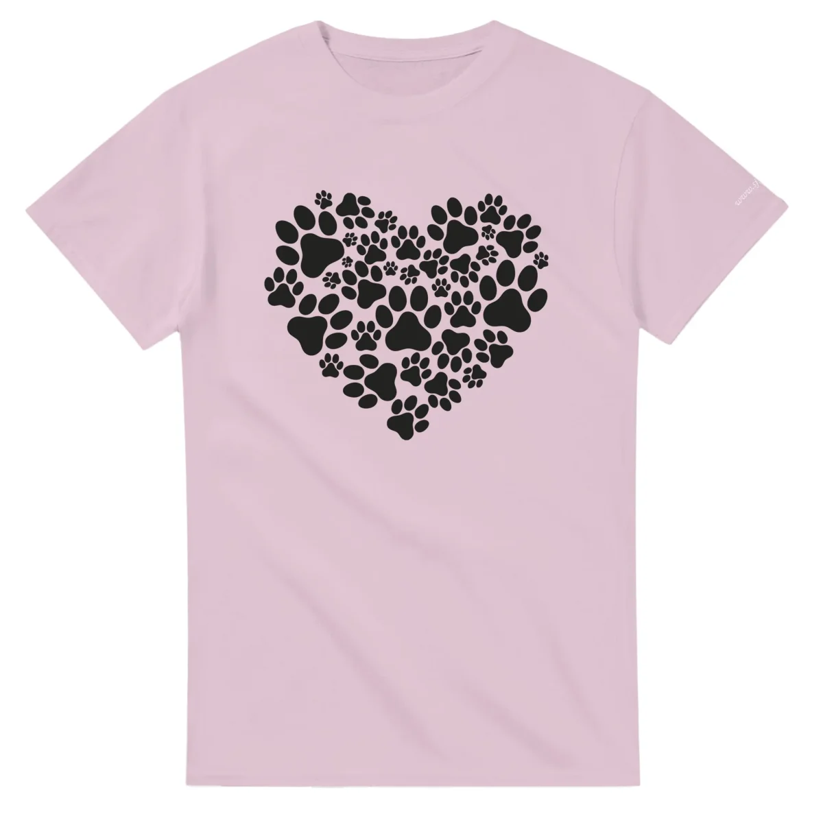Unisex T-shirt med rund halsringning - Tassar svart