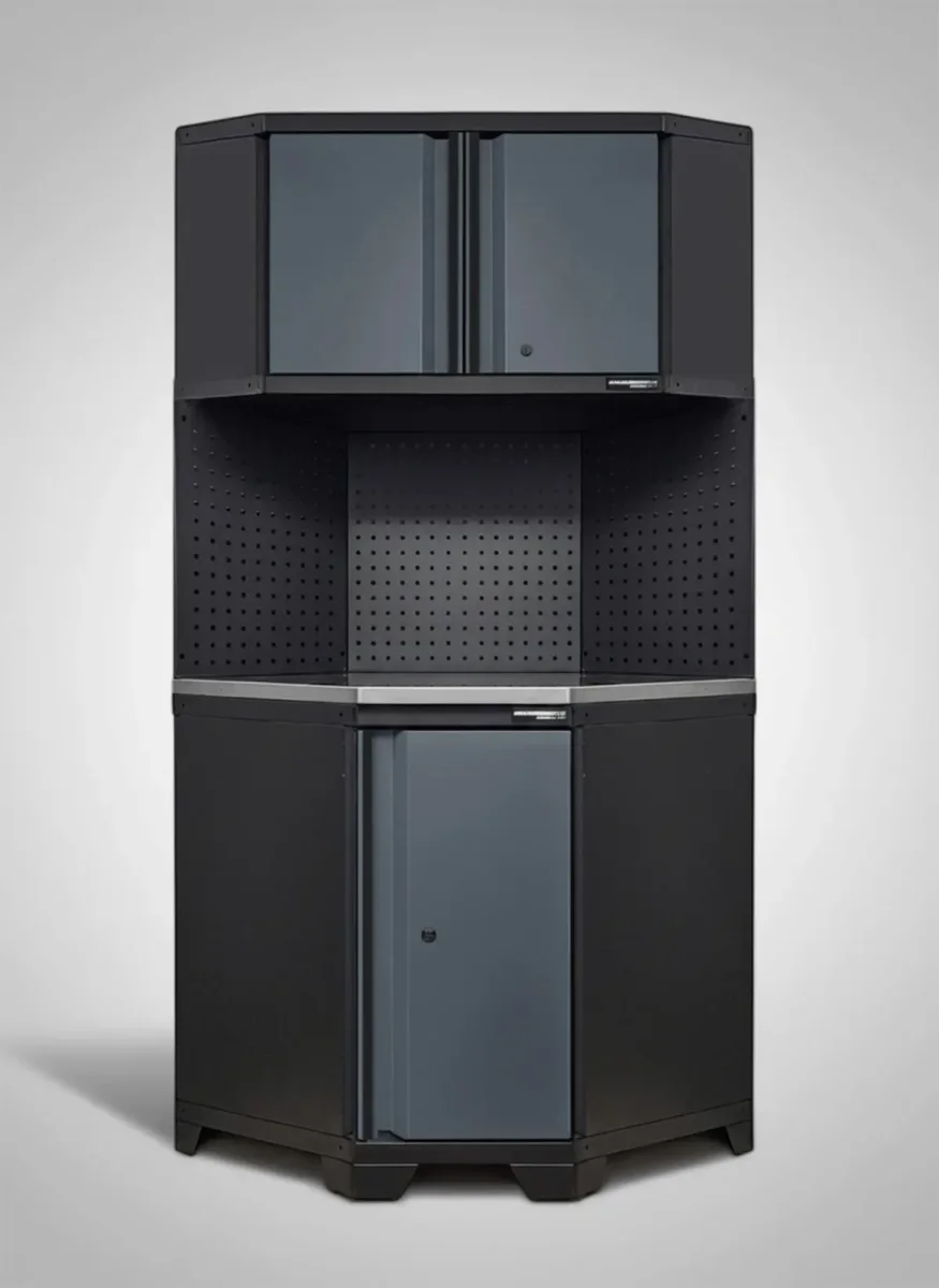 Hörnskåp komplett Black edition – Grå, PRO