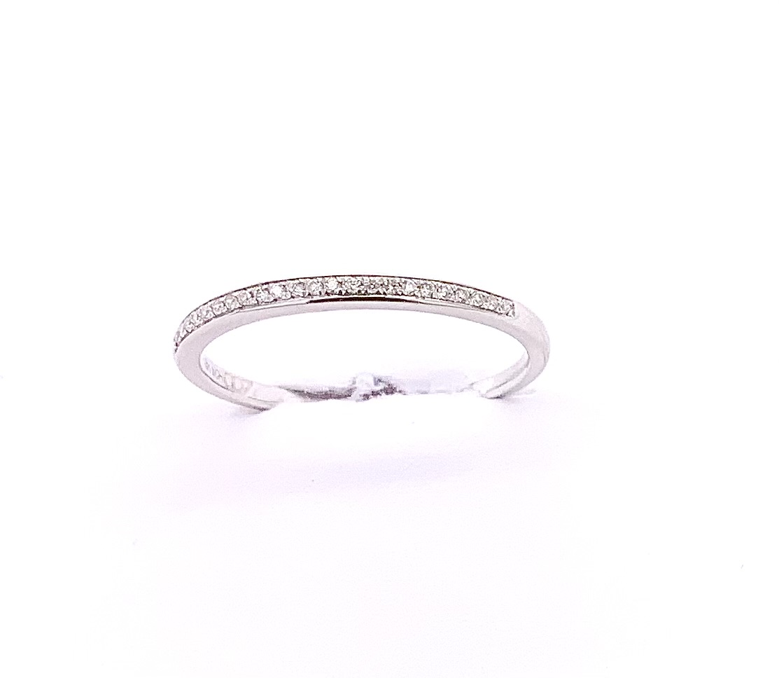 Alliansring smal 1,3mm med 24st brillianter 0,075ct 18K vg