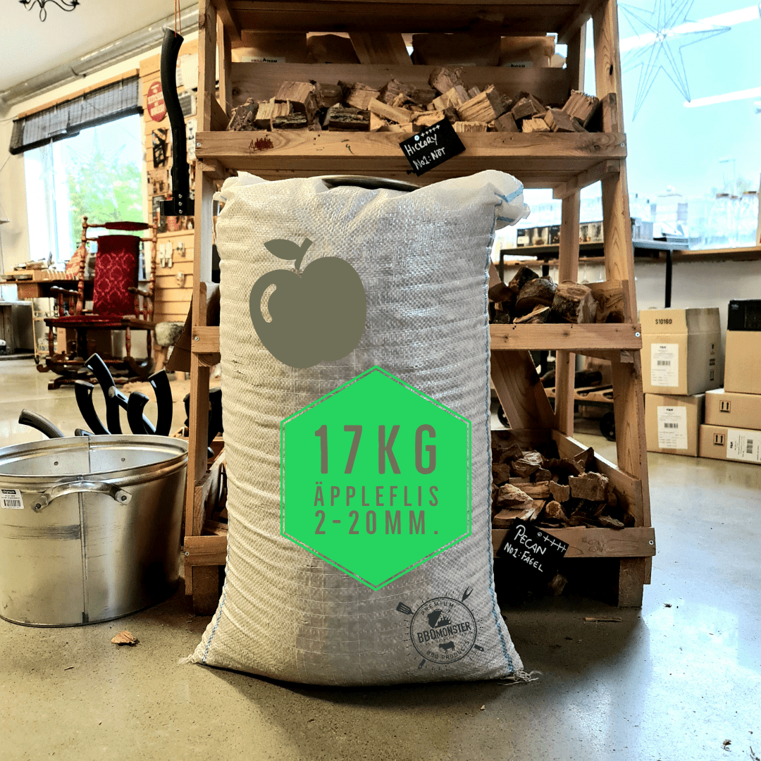 Rökflis äpple storpack – 17kg! wood chips av Äpple trä – för kolgrill, elrök och gasolrökskåp - Bild 2