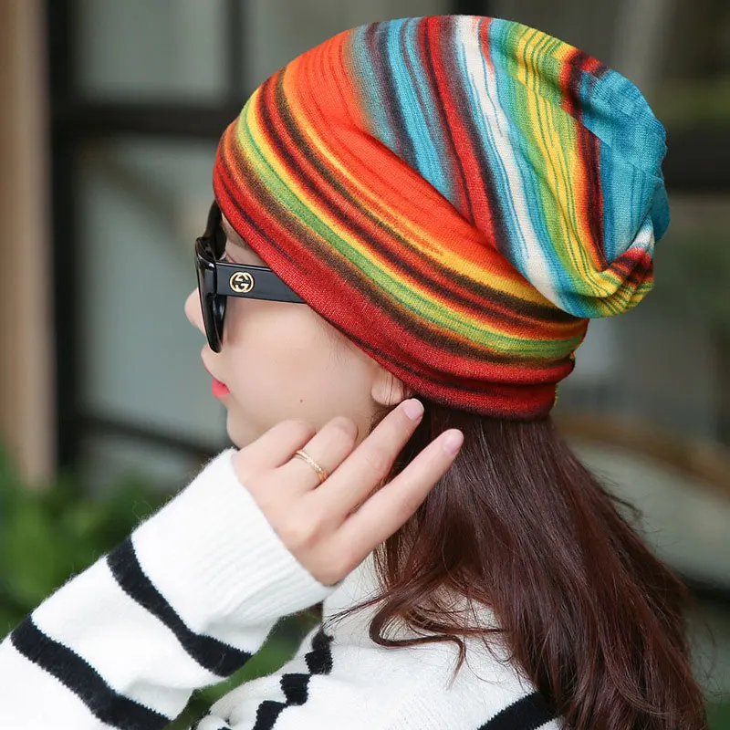 Tunn Stickad Mössa - Multifunktionell Beanie Höst & Vinter | Unisex Dam & Herr