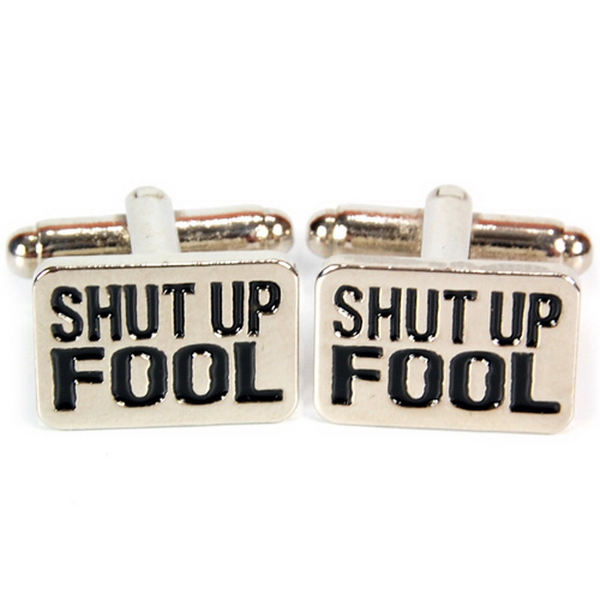 Manschettknappar 2-pack – Shut Up Fool (A-Team)