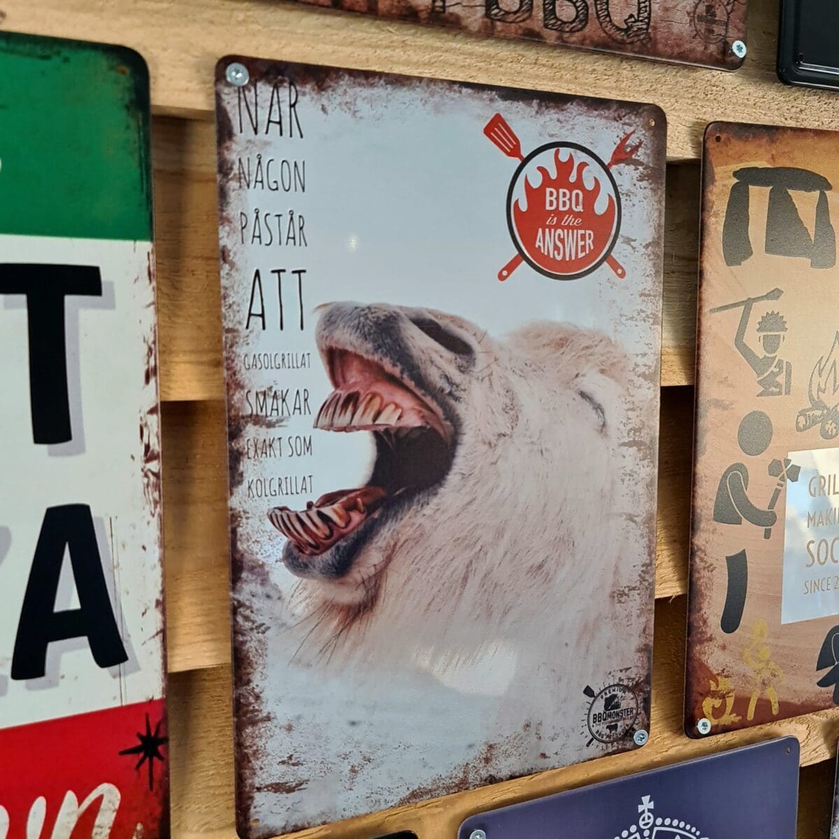 Plåtskylt Stout – retroskylt / tin sign med fakta om drycken – snyggt i baren - Bild 3